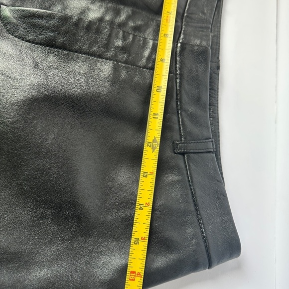 Jaclyn Smith Black Leather Straight Leg Pants size 8 - Picture 12 of 15
